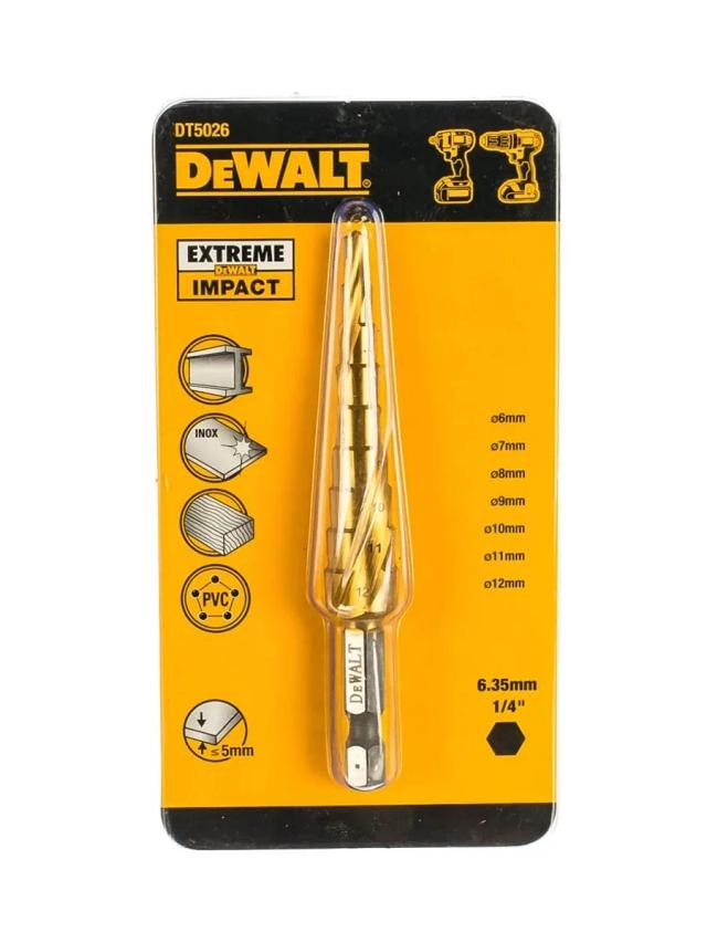 Ступенчатое сверло по металлу 6-12 мм DeWalt DT5026-QZ
