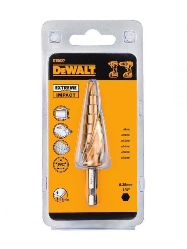Ступенчатое сверло по металлу 6-18 мм DeWalt DT5027-QZ