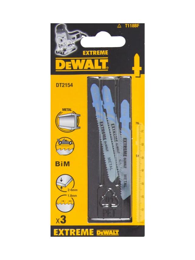 Пилки по металлу для лобзика 76 мм BiM DeWalt DT2154-QZ