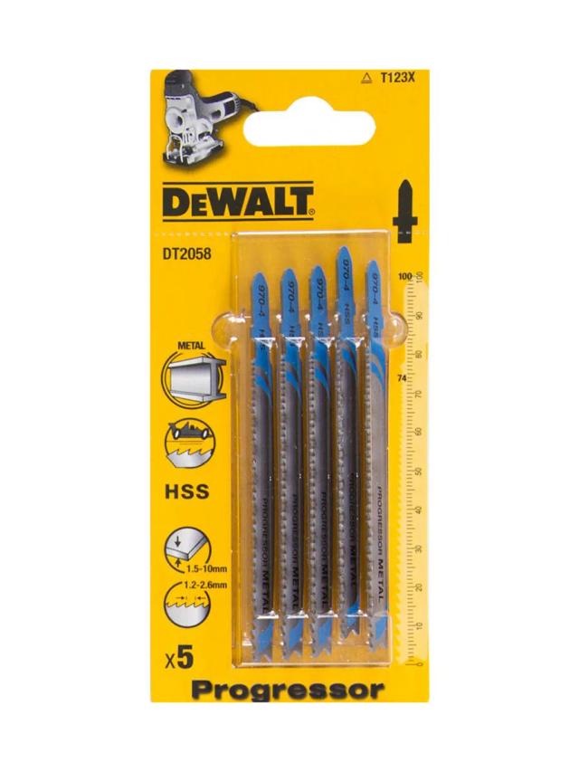 Пилки по металлу для лобзика 100 мм HSS DeWalt DT2058-QZ