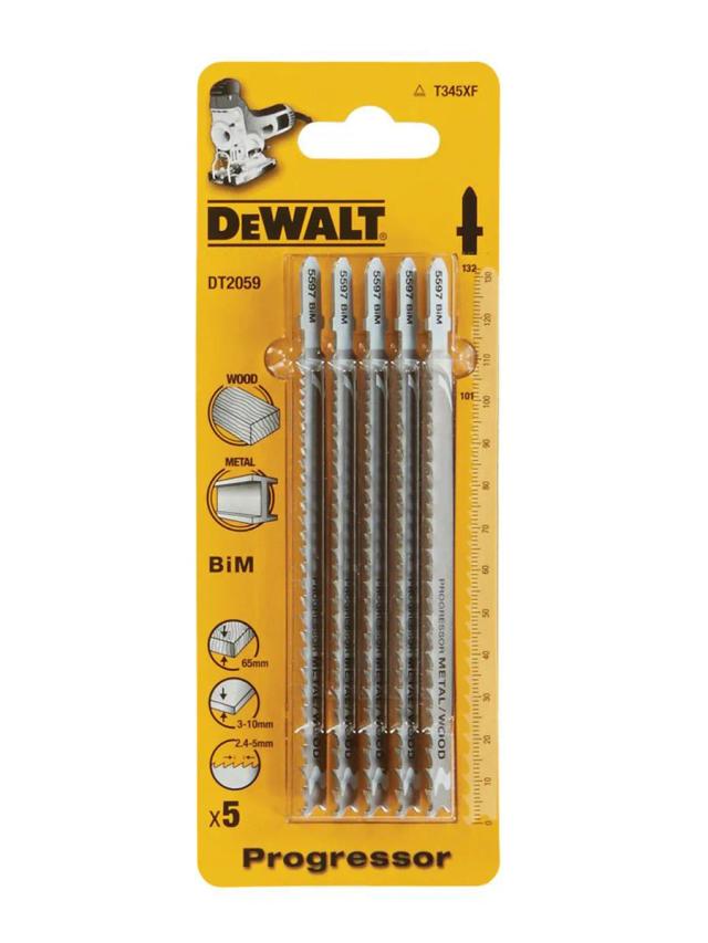 Пилки по дереву и металлу для лобзика 132 мм BiM DeWalt DT2059-QZ