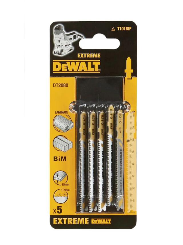 Пилки по ламинату для лобзика 82 мм BiM DeWalt DT2080-QZ