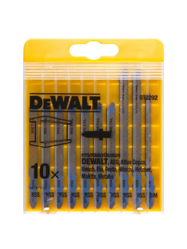 Набор пилок по металлу для лобзика DeWalt DT2292-QZ 10шт