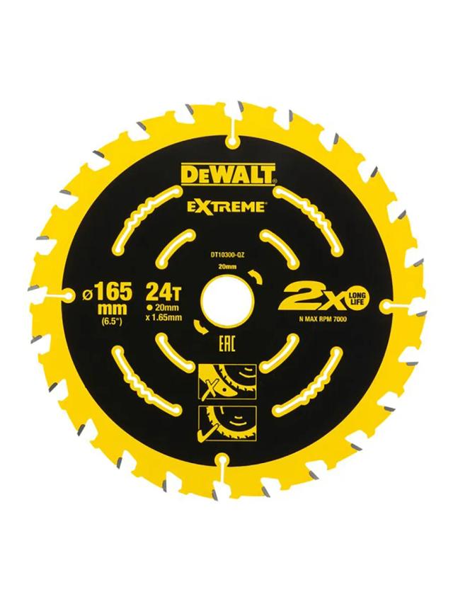 Пильный диск по дереву 165 х 20 мм DeWalt DT10300-QZ