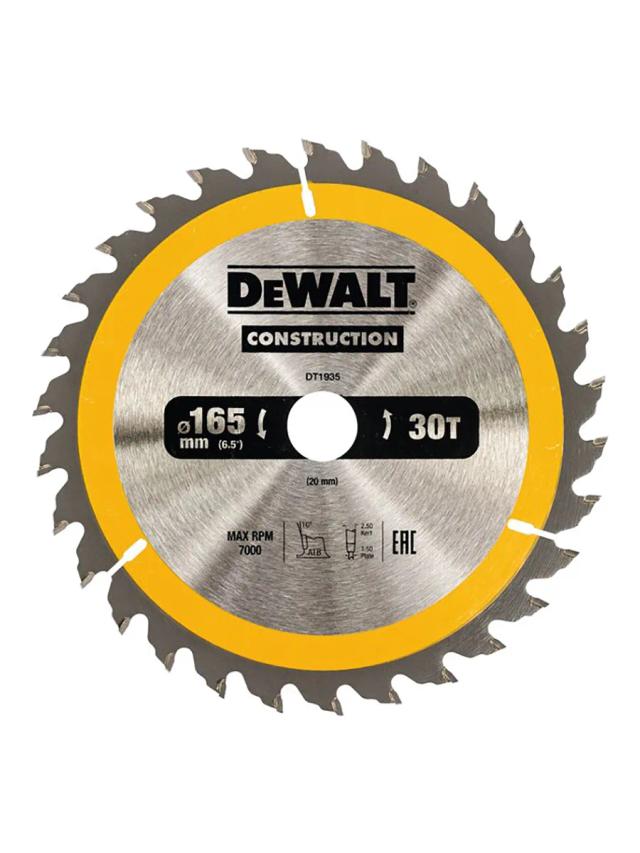 Пильный диск по дереву 165 х 20 мм DeWalt DT1935-QZ