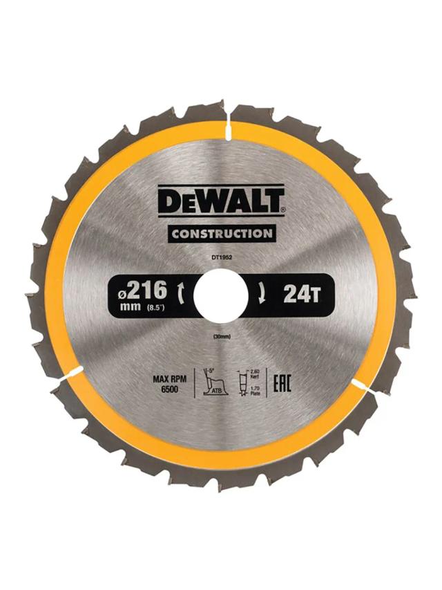 Пильный диск по дереву 216 х 30 мм DeWalt DT1952-QZ