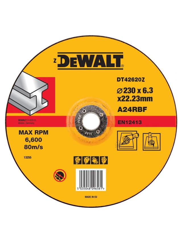 Круг отрезной по металлу 6.3 х 230 мм DeWalt DT42620Z-QZ