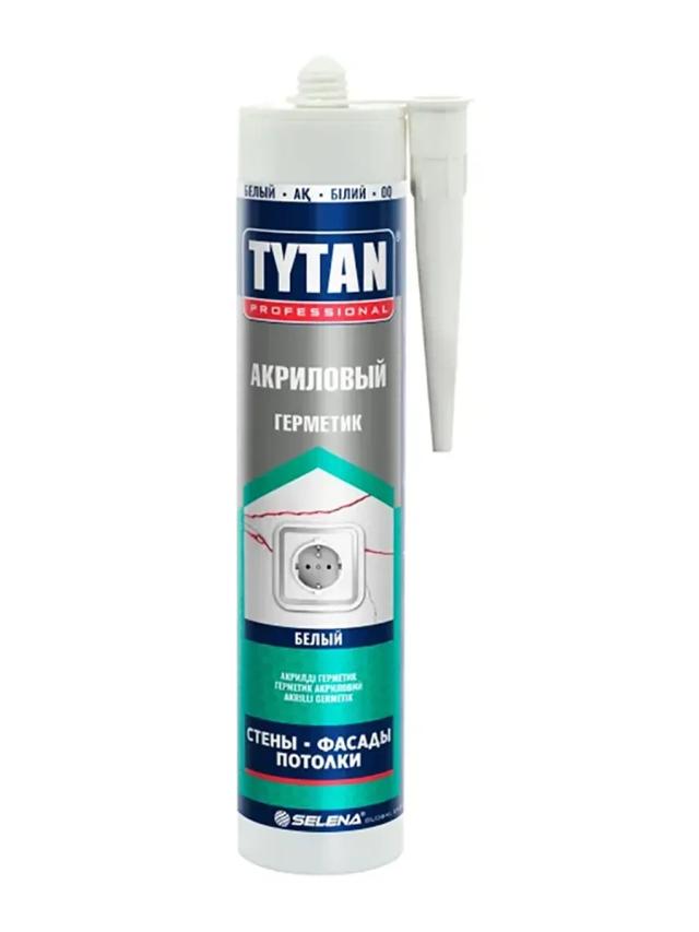 Акриловый герметик для стен, фасадов и потолков Tytan 280 мл белый