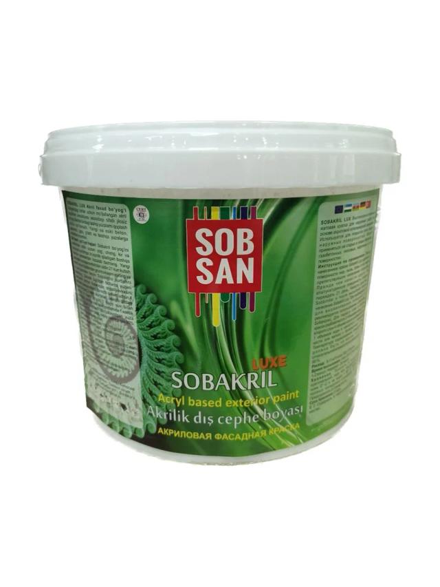 Фасадная эмульсия 10 кг Sobsan Sobakril Luxe
