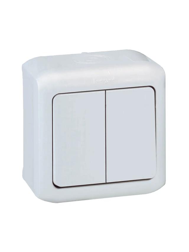 Выключатель 2 клавиши 10A IP44 Legrand 782302 белый