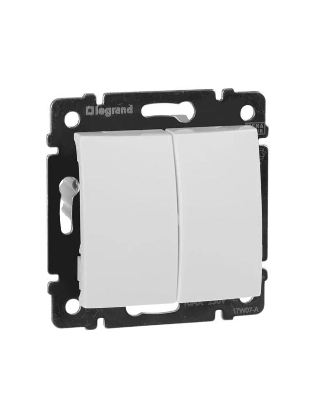 Переключатель на два направления 2 клавиши 10A IP20 Legrand 774408 белый
