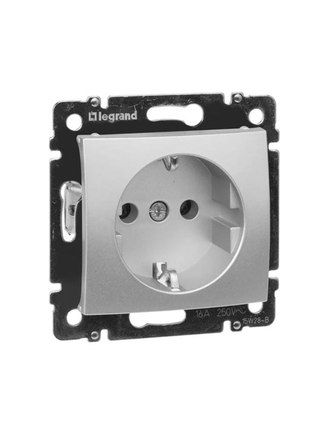 Розетка 16А IP20 Legrand 770120 алюминий