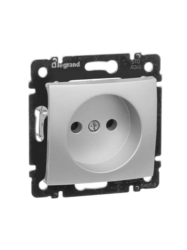 Розетка 16А IP20 Legrand 770116 алюминий