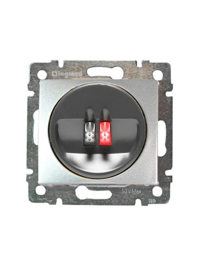 Розетка для колонок одиночная Legrand 770223 алюминий