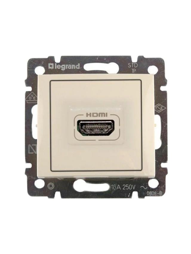 Розетка HDMI для аудио/видеоустройств Legrand 774185 слоновая кость