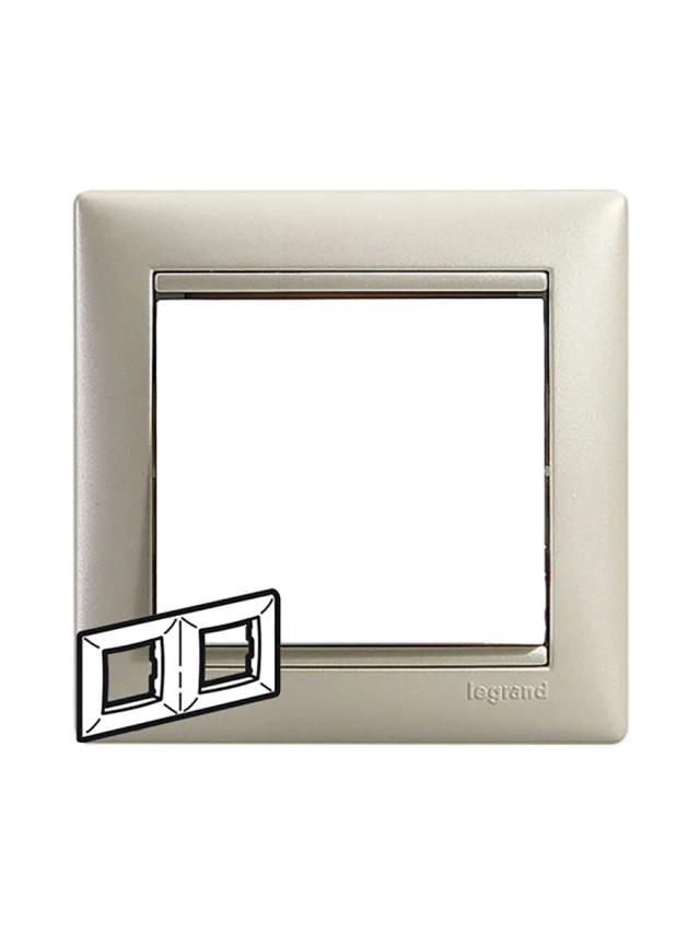 Рамка двухпостовая 153х82мм Legrand 770472 жемчужный