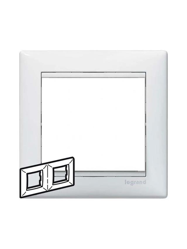 Рамка двухпостовая 153х82мм Legrand 774452 белый