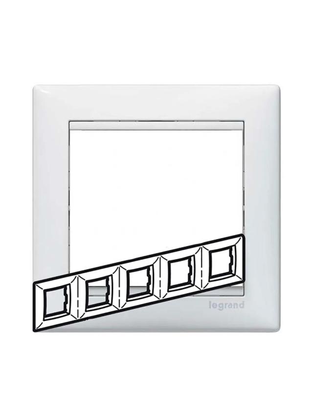 Рамка 5 постов 366х82мм Legrand 774455 белый