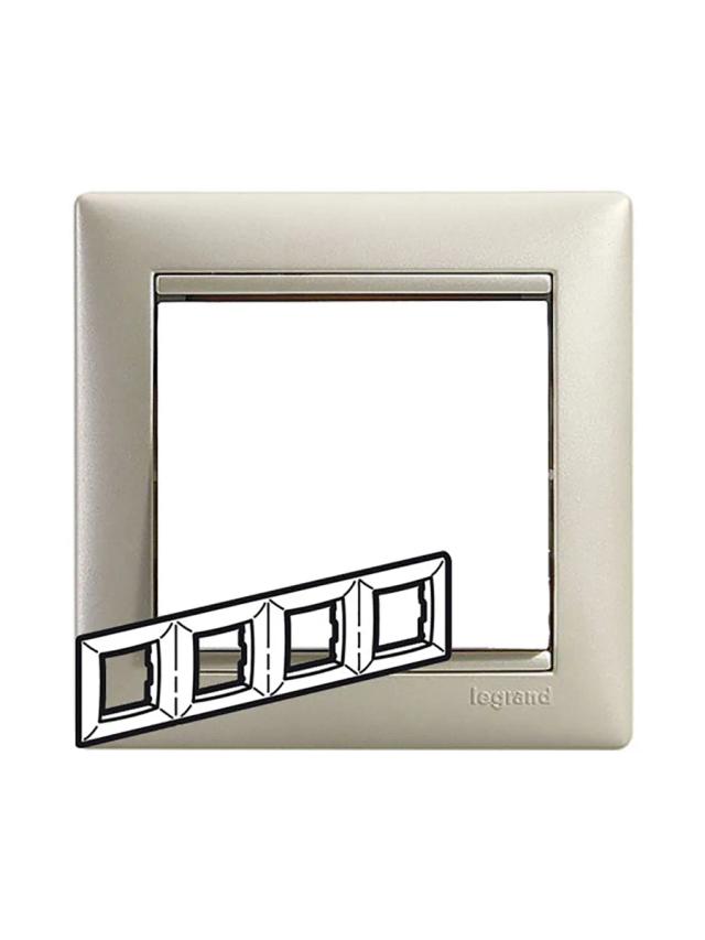 Рамка 4 поста 295х82мм Legrand 770474 жемчужный