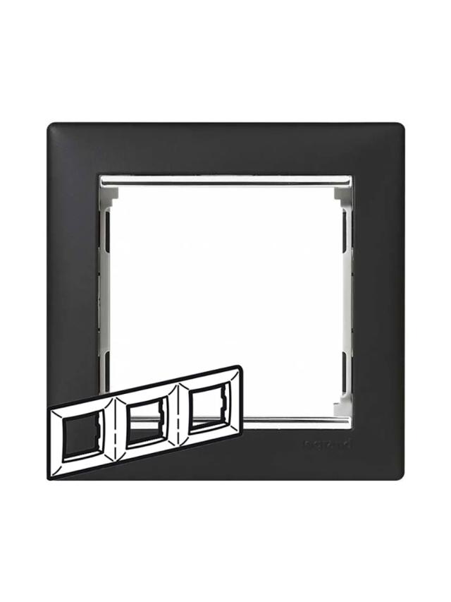 Рамка 3 поста 224х82мм Legrand 770393 ноктюрн / серебряный