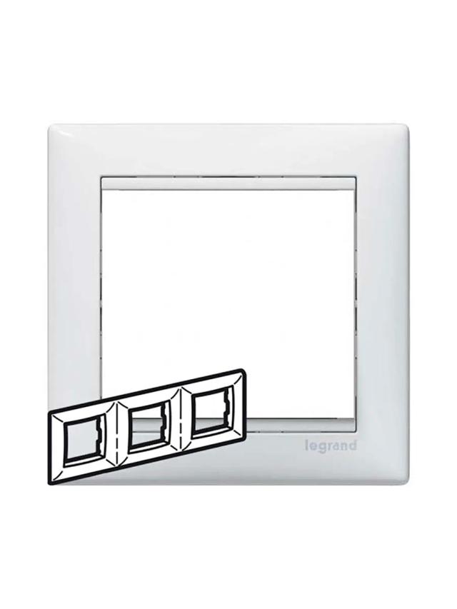 Рамка 3 поста 224х82мм Legrand 774453 белый