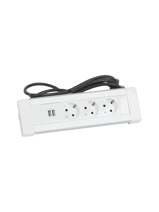 Розеточный блок 2x с USB портом Legrand Elium 653562