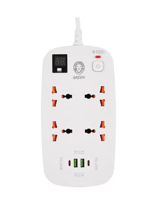 Розеточный блок Green GNPS2PD белый