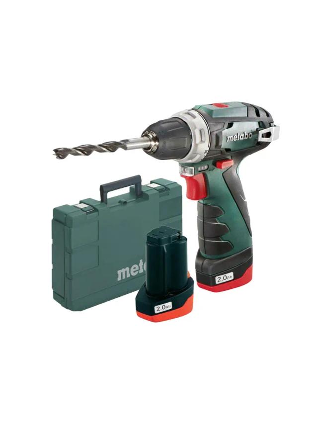 Двухскоростная безударная дрель-шуруповёрт Metabo PowerMaxx BS 12 + LC40 (600080500)