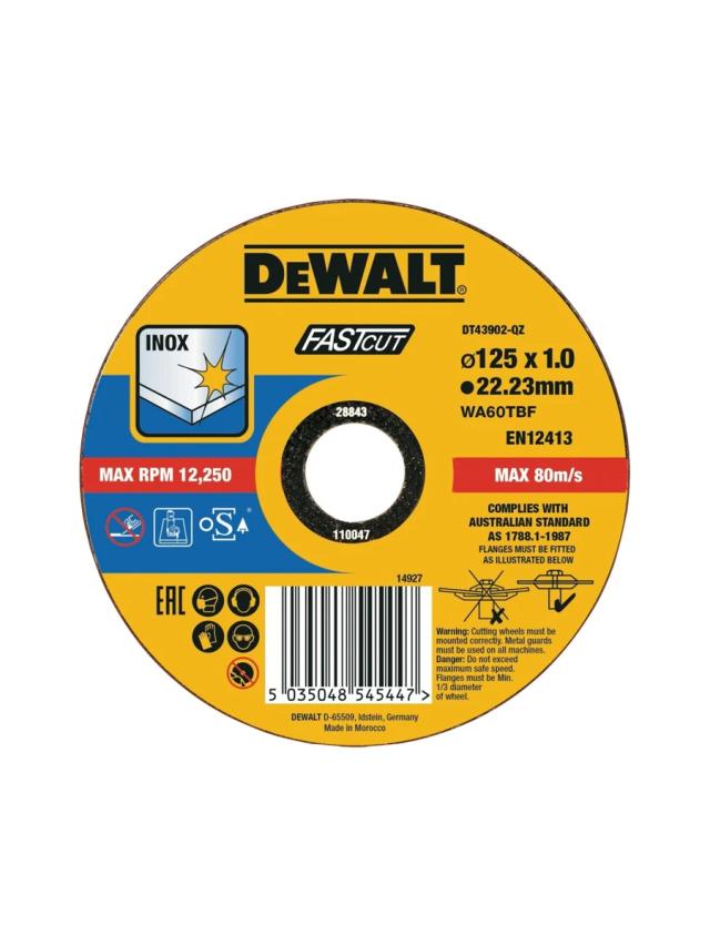 Круг отрезной 125 x 22.2 x 1 мм DeWalt Extreme DT43902-QZ