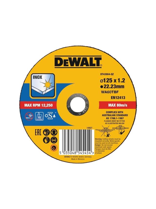Круг отрезной по металлу 125 х 1.2 х 22.2 мм DeWalt Extreme DT43904-QZ