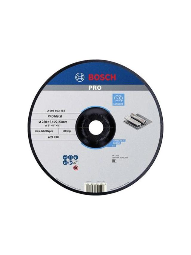 Круг обдирочный 230 x 6 x 22.23 мм Bosch Standard for Metal 2608603184