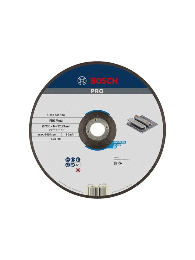 Круг отрезной 230 х 6 х 22.23 мм Bosch Expert for Metal 2608600228