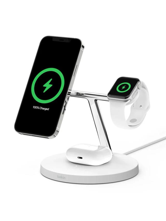 Беспроводное зарядное устройство Belkin MagSafe 3-в-1 белый