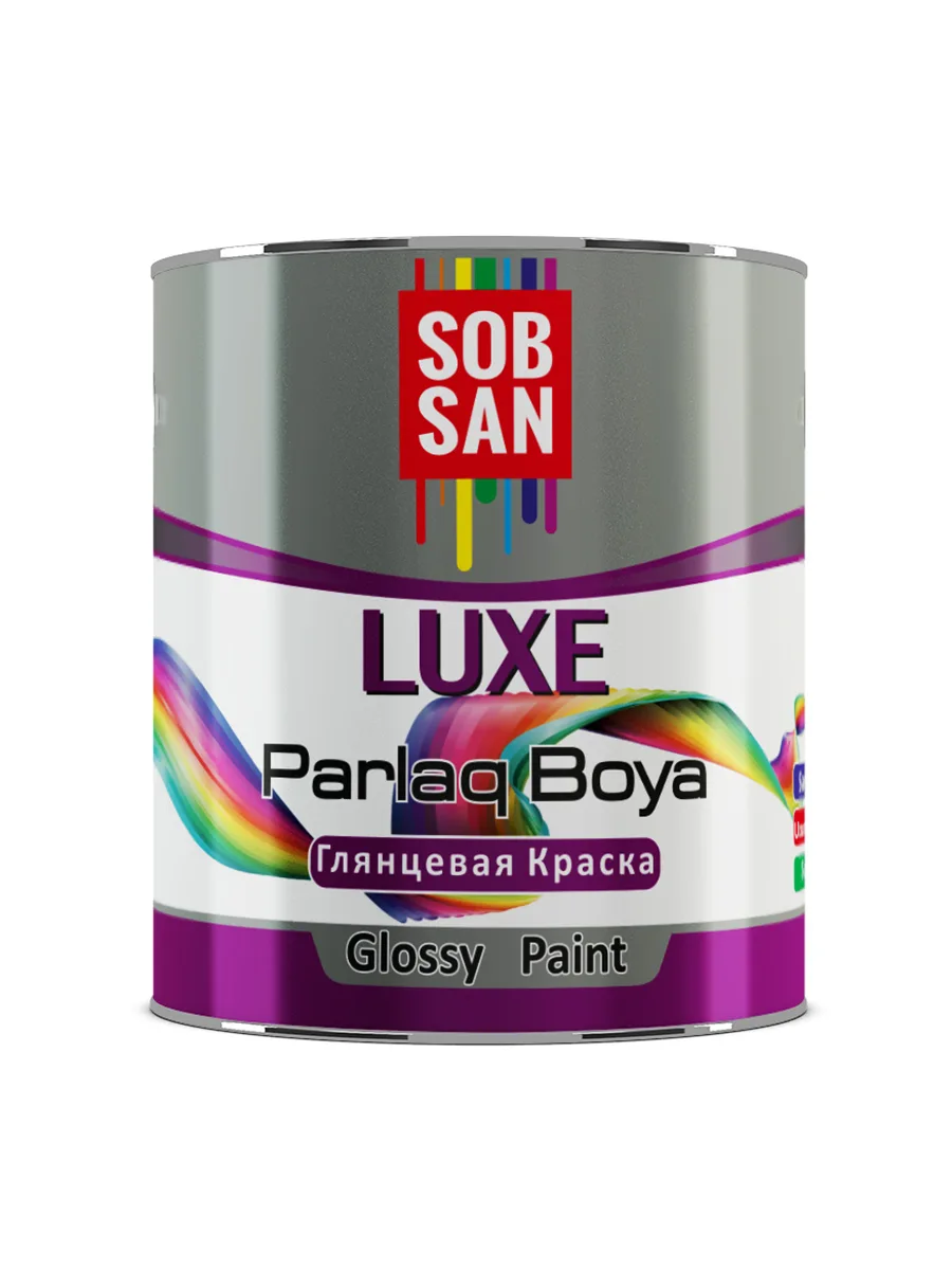 Глянцевая эмаль3.3  кг Sobsan Luxe Parlaq Boya Glossy Pain бордовый