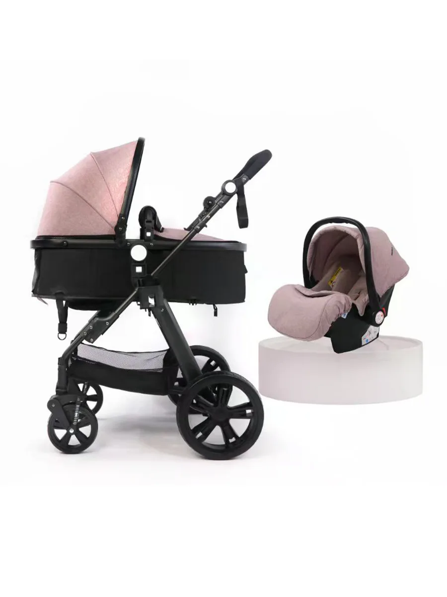 Детская коляска Wonfuss 535+S розовая