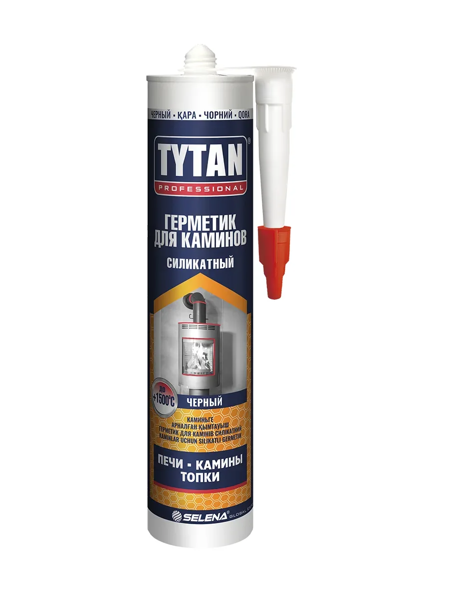 Силиконовый герметик для каминов Tytan 280 мл черный