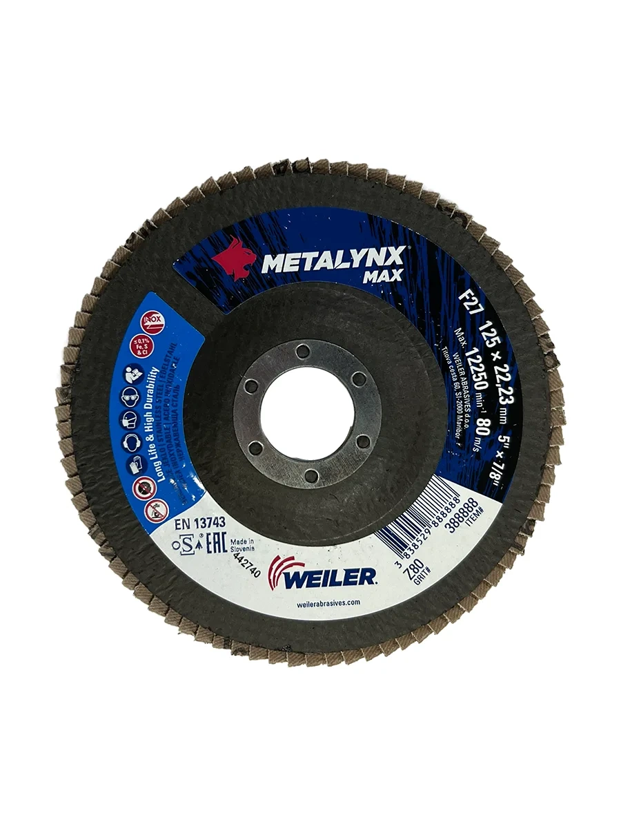 Круг отрезной по металлу 125 мм Weiler Metalynx max ZK80