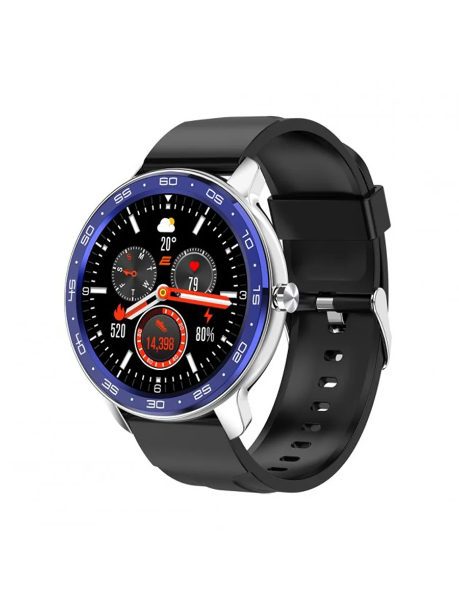 Смарт часы 1.3″ 2E Alpha X 46mm Silver-Blue (2E-CWW30SLBL)