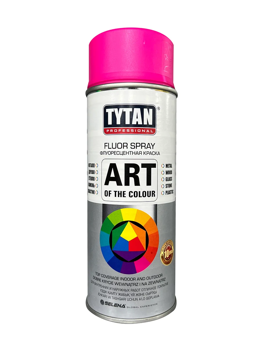 Краска флуоресцентная Tytan Fluor Spray 400 мл розовый
