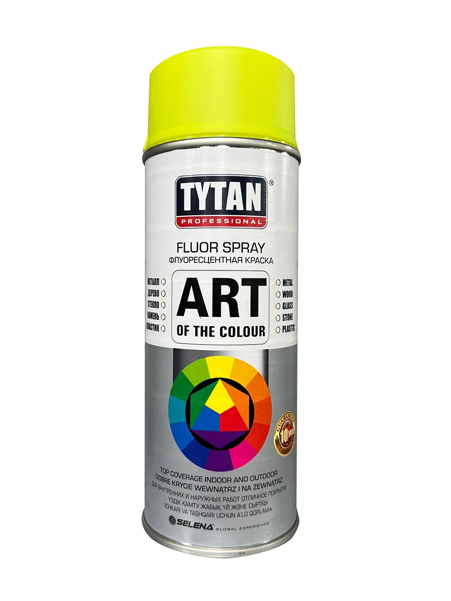 Краска флуоресцентная Tytan Fluor Spray 400 мл желтый