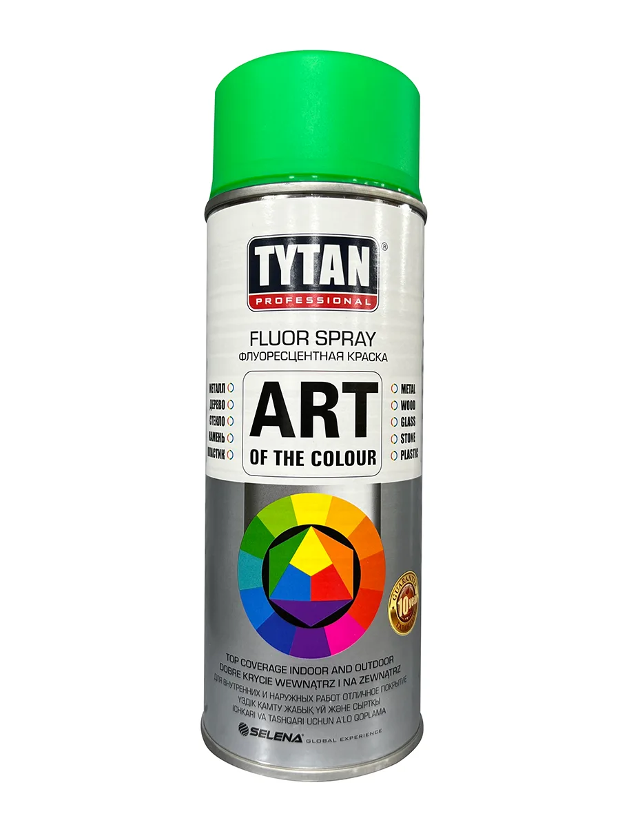 Краска флуоресцентная Tytan Fluor Spray 400 мл зелёный