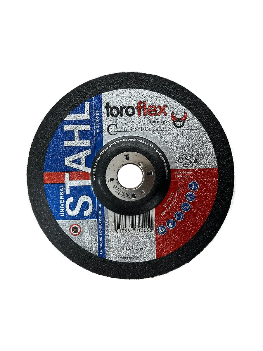 Круг отрезной по металлу 6.5 х 180 мм Weiler Toroflex classic