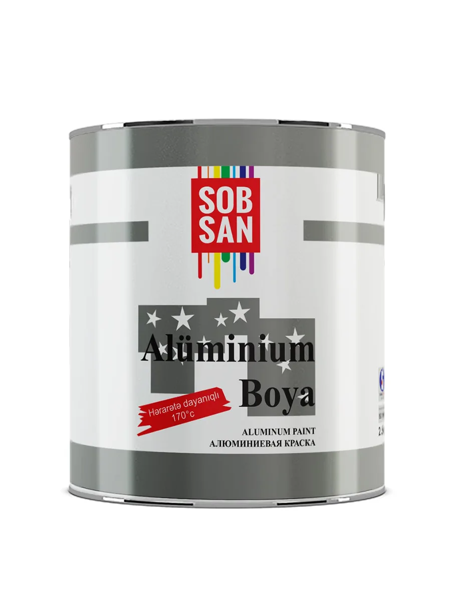 Синтетическая краска 2.5 кг Sobsan T1790 Aluminium Boya бронзовый