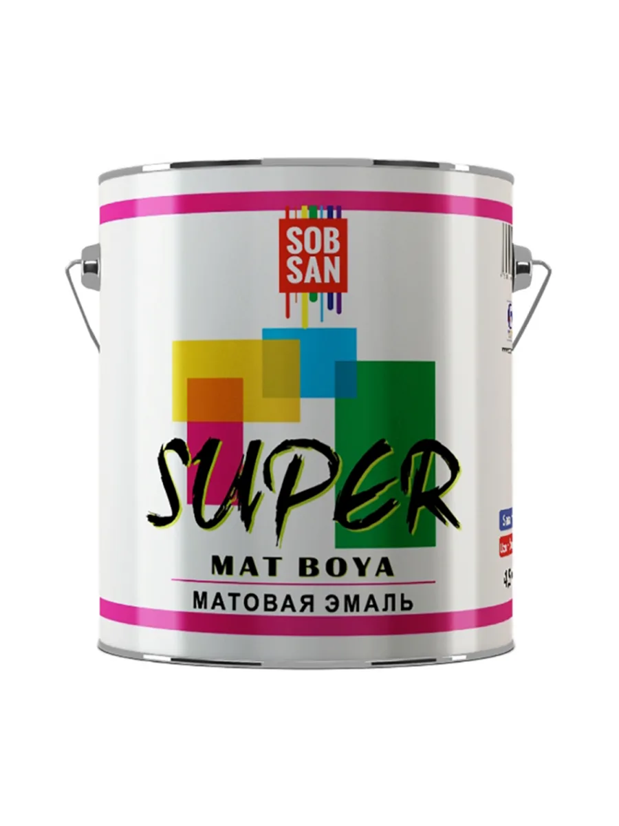 Матовая эмаль 4.5 кг Sobsan Super Mat Boya белый