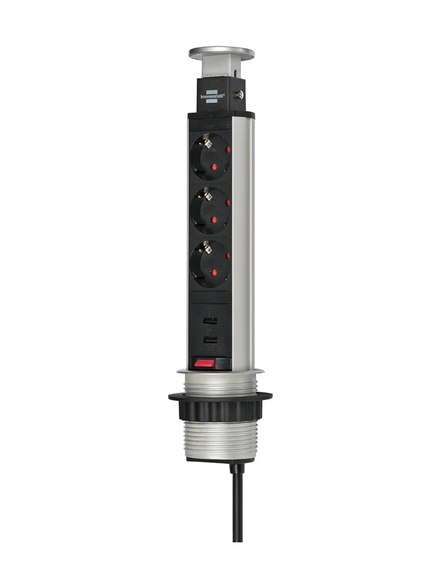 Удлинитель-башня с USB портом 3х 2м Brennenstuhl Power Tower (1396200013)