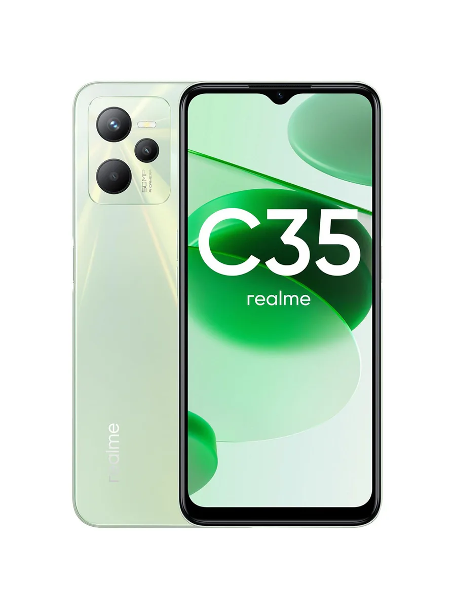 Смартфон Realme C35 6.6″ 128GB зелёный