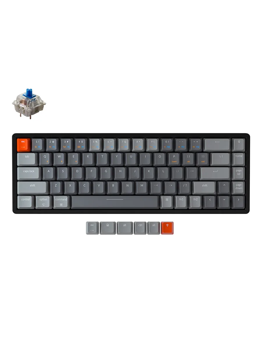 Игровая клавиатура Keychron K6W2 Optical Blue RGB черный