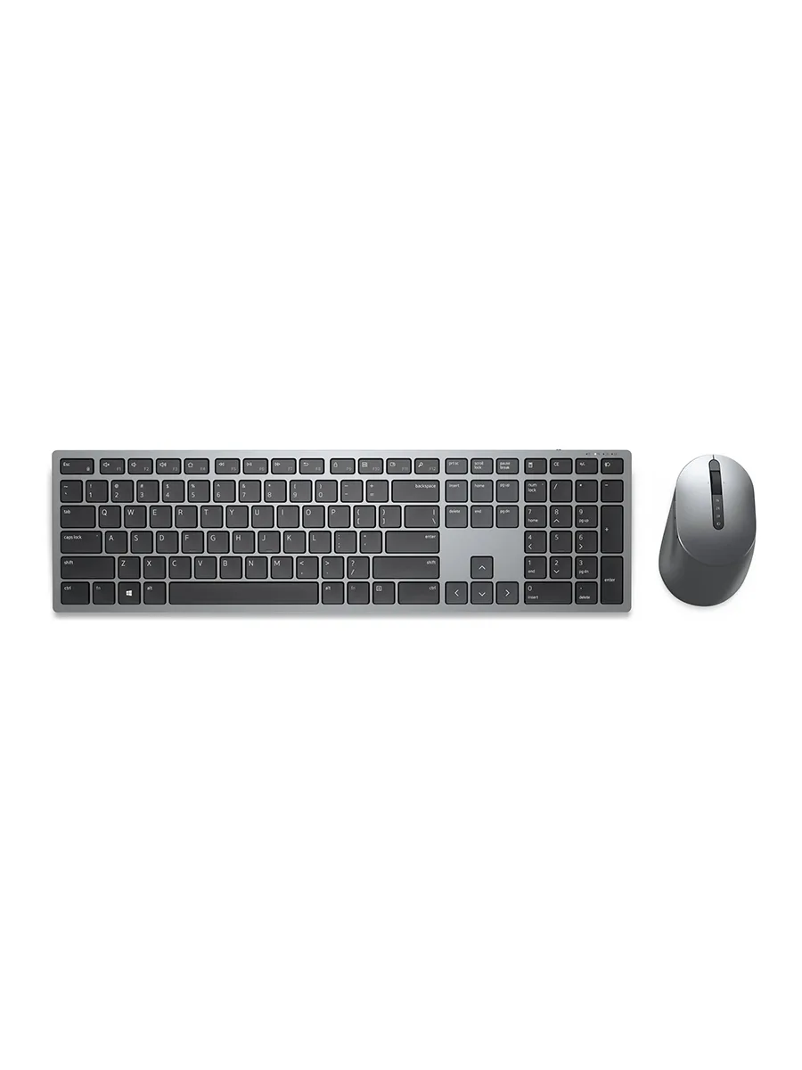 Комплект беспроводной клавиатуры и мыши Dell KM7321W серый