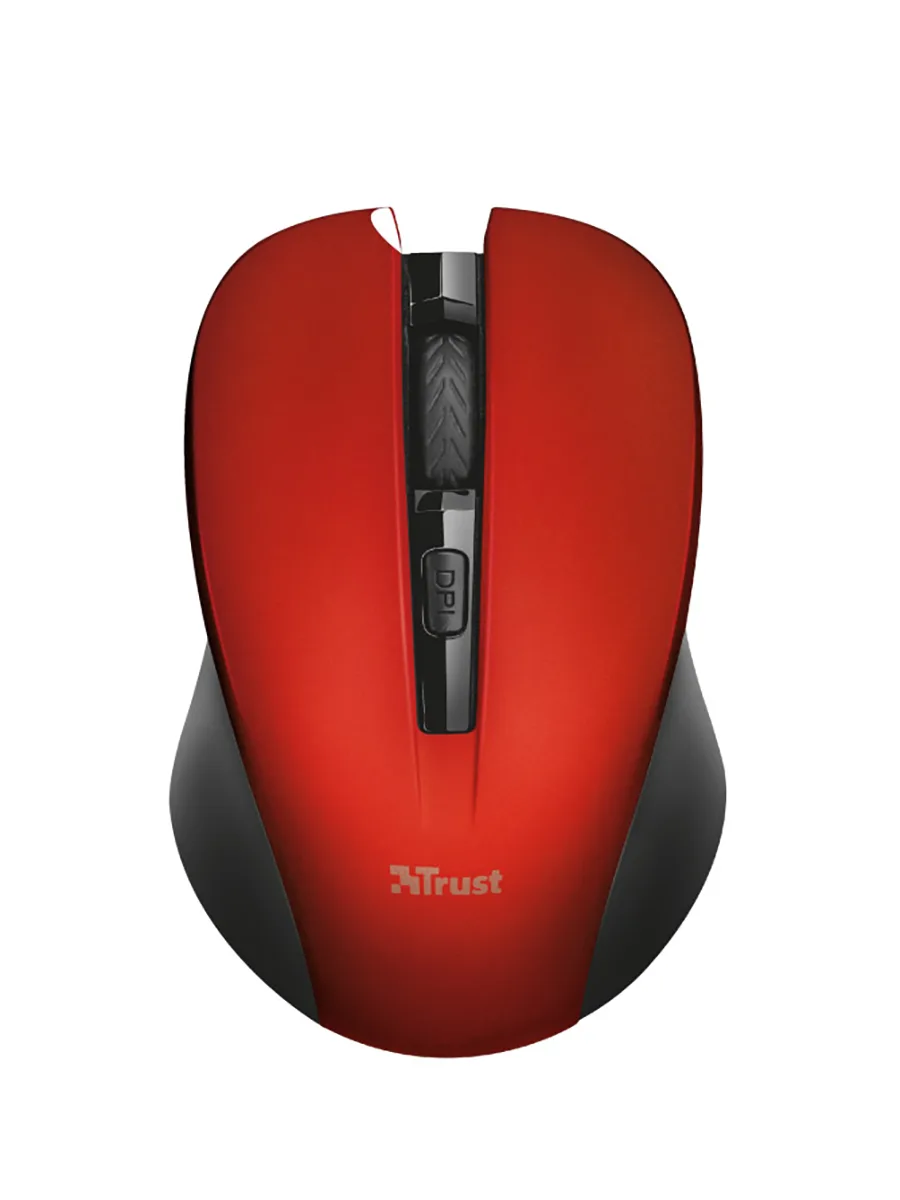 Беспроводная мышь 1800 dpi 4 клавиши Trust Mydo Silent красный
