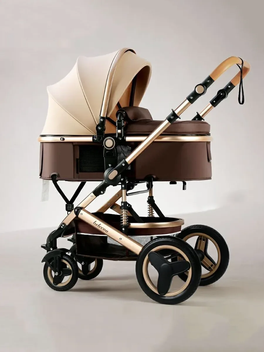 Детская коляска Belecoo 530 D коричневая